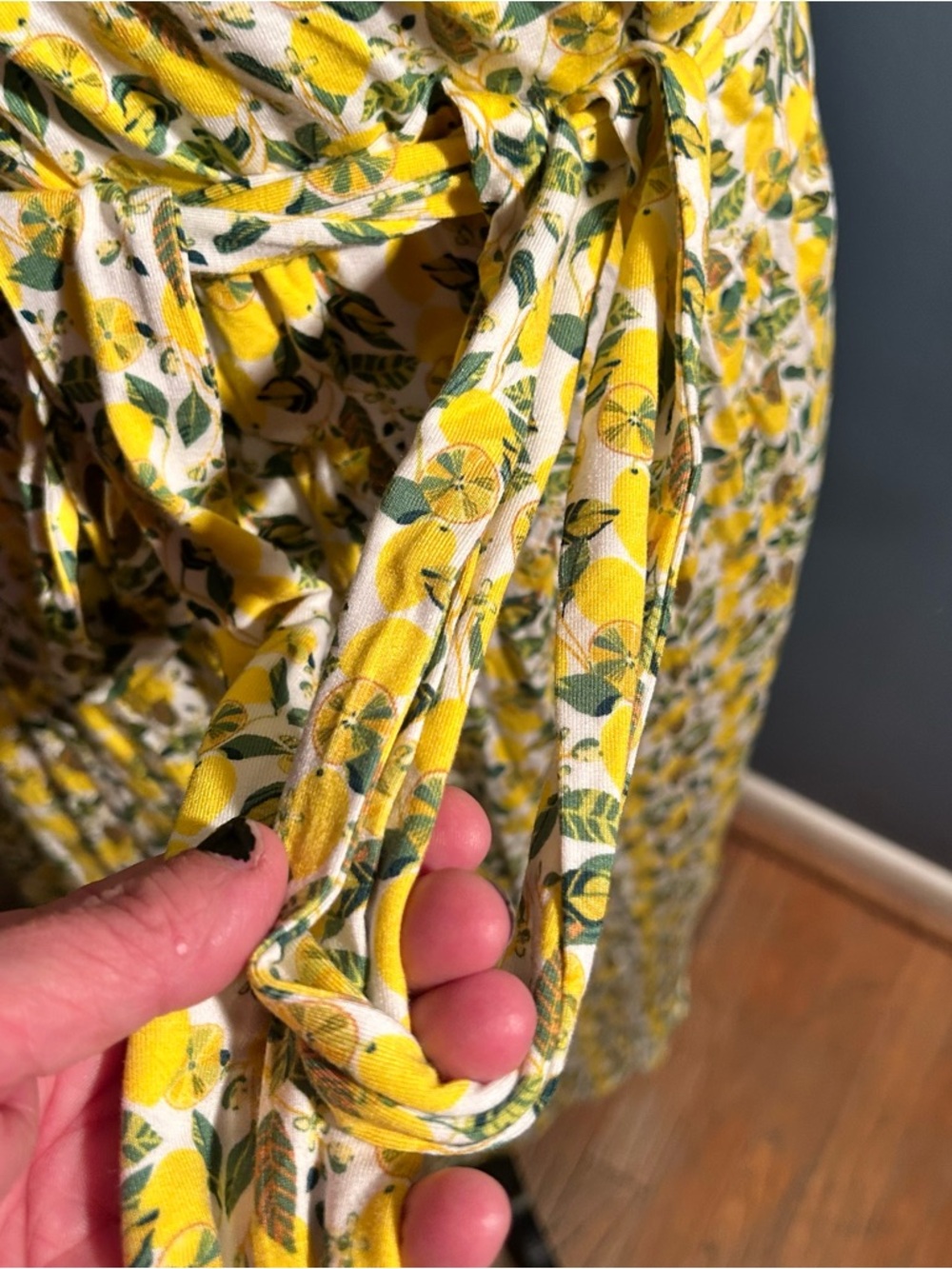 Boden Lavinia white lemon vine wrap midi dress - Picture 10 of 15